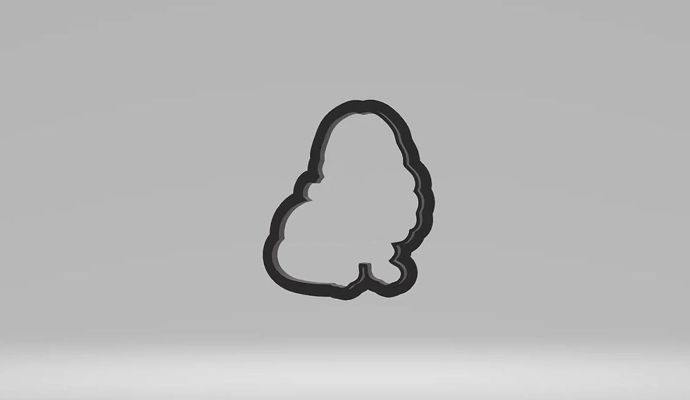 Thumbnail: Ocean Heart Princess Wave Inspired Fan Art Cookie Cutter | STL File