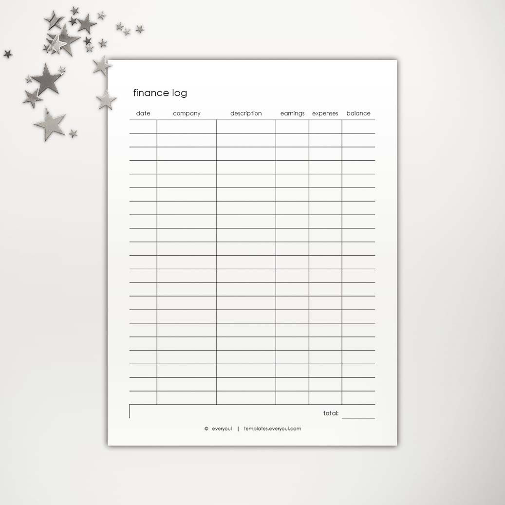 Finance Log PowerPoint Template