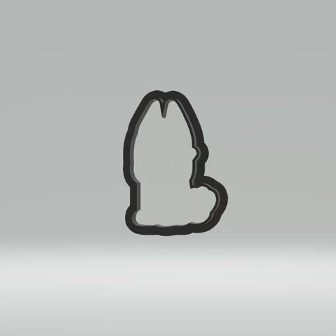 Blue Heeler Dog Halloween Cookie Cutter STL File | Bluey Halloween Cookie Cutter File