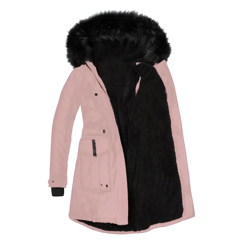 Miniatura: Lapel Collar Long Sleeve Jacket Coats Plus Size