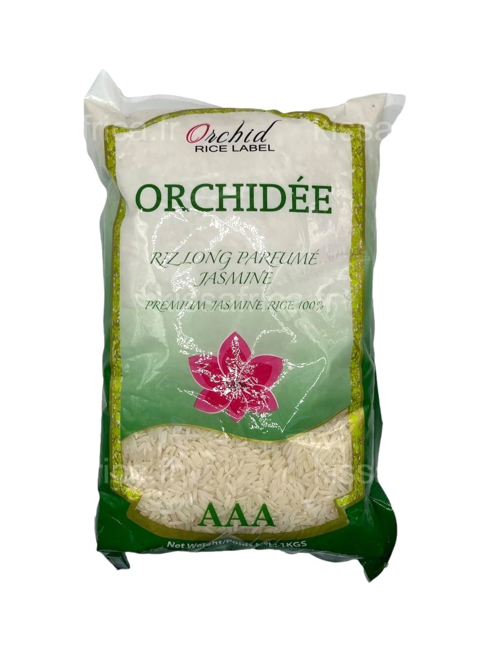 RIZ LONG GRAIN ORCHIDEE VERT 1KG