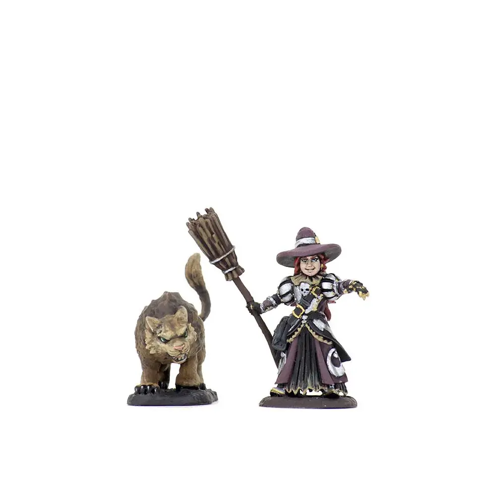 Thumbnail: WizKids Wardlings: Witch & Cat (Painted)