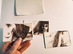 Sappho Baring Her Heart - three small drawings