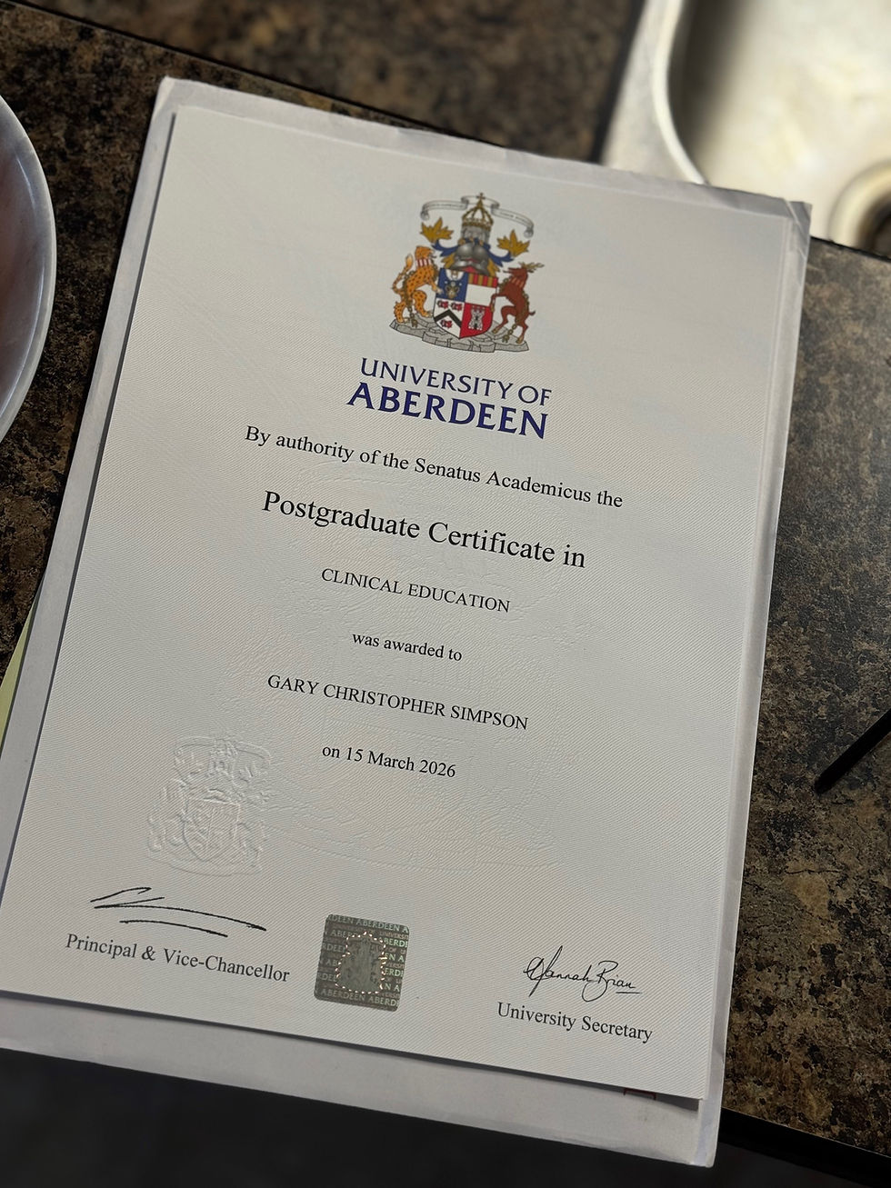 Learning about learning. Congratulations Dr Simpson!