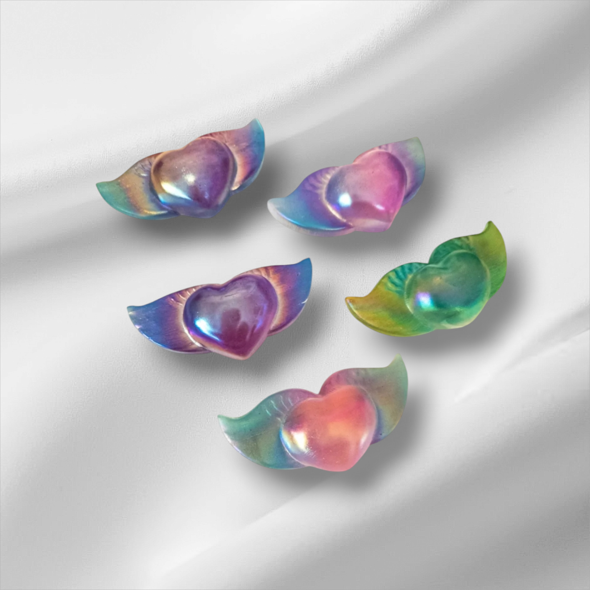 Selenite Aura Heart Wings