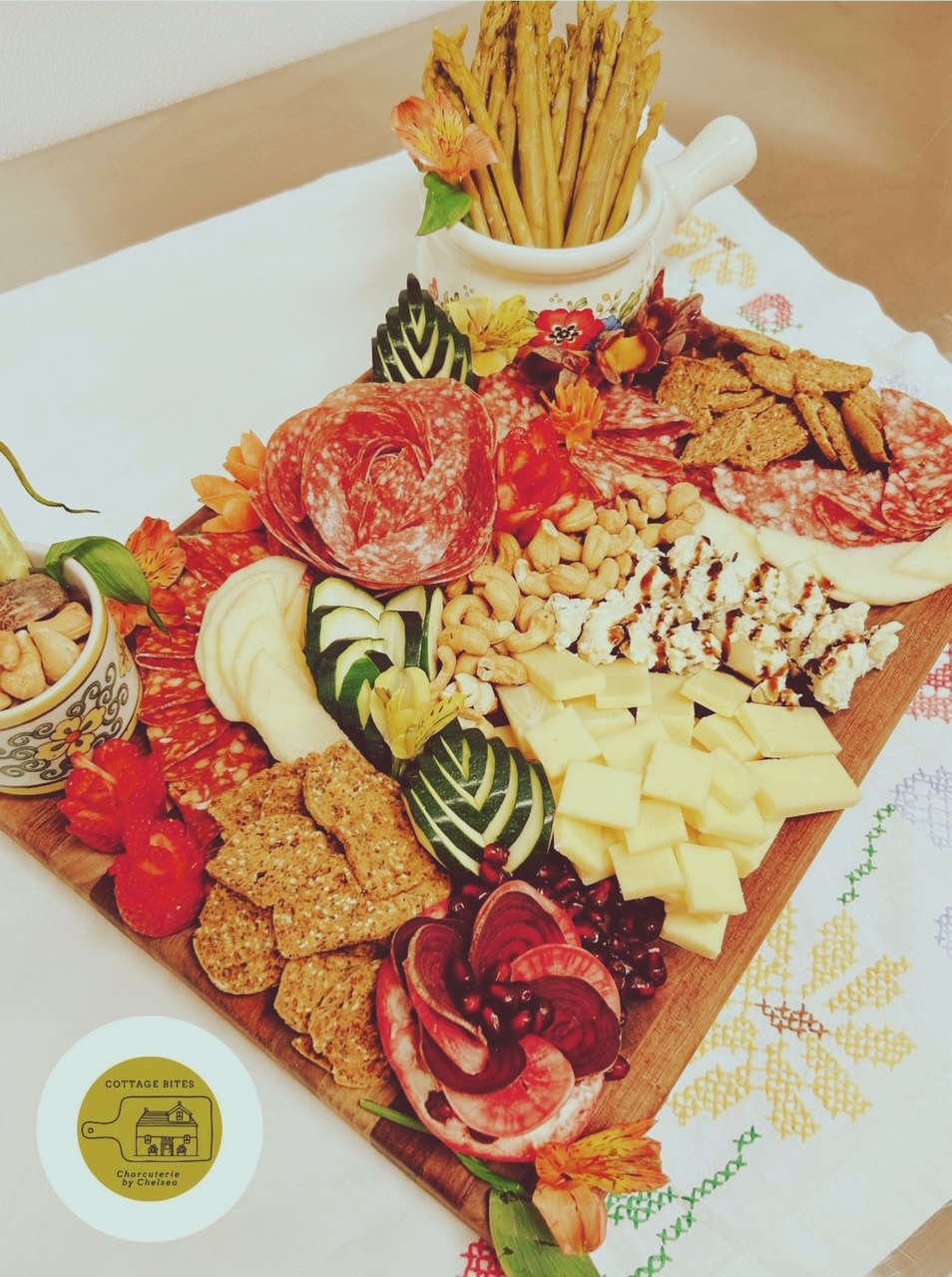 Arranged Food and Objects