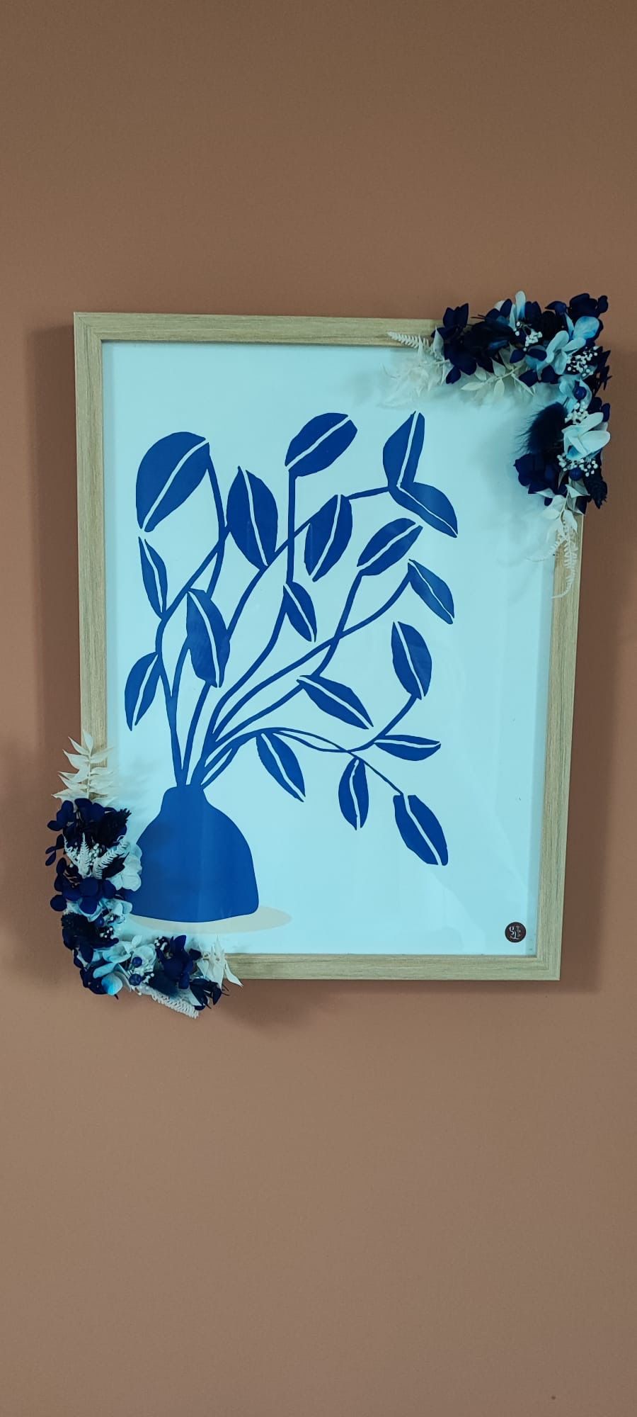 Miniature : Cadre fleuri fleurs séchées et stabilisées - collection Déco