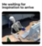 Waiting skeleton - motivational meme