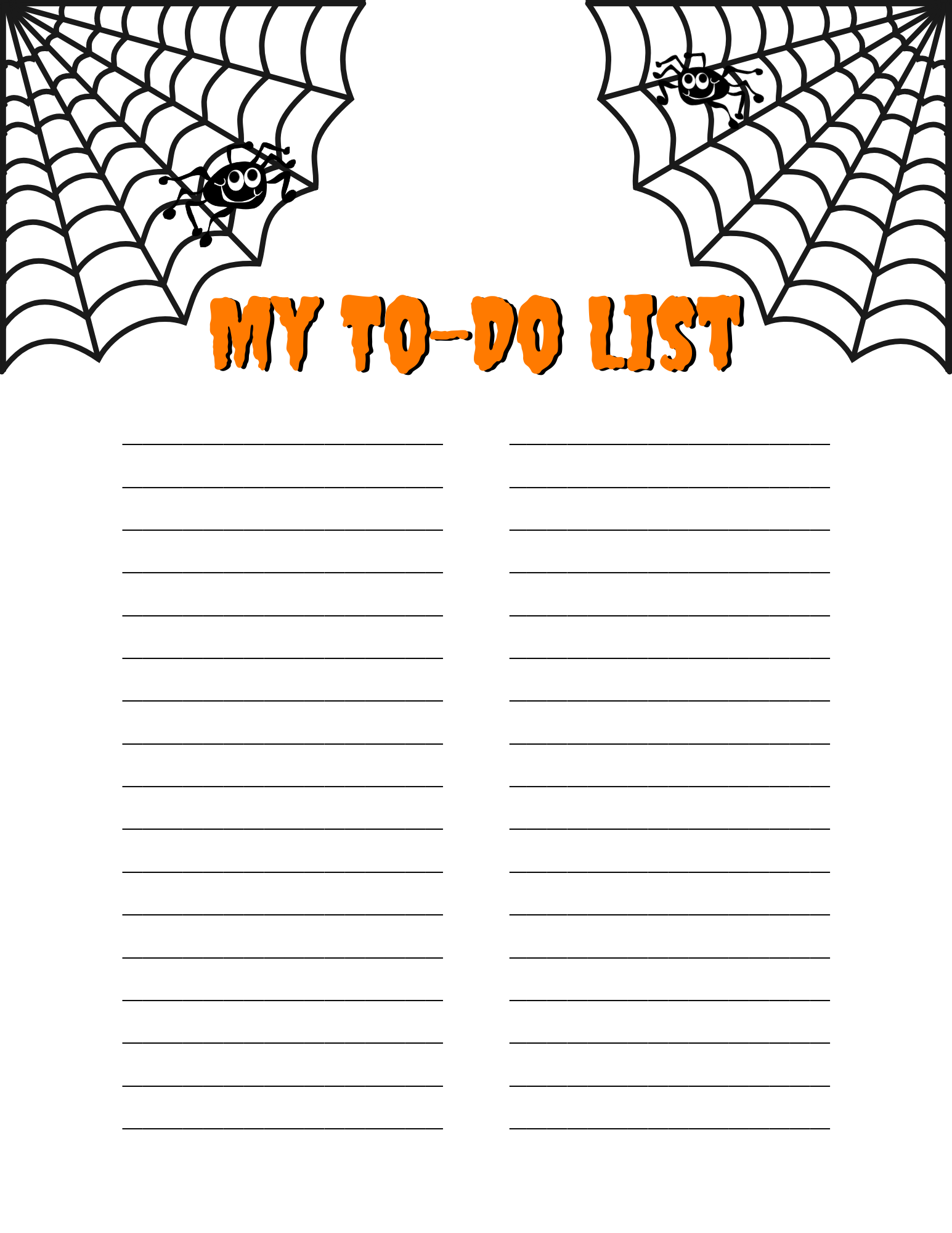 Halloween To-Do List