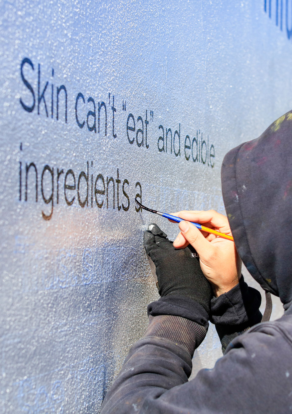 Hand Painted Outdoor Advertising Mural for The Ordinary in Williamsburg, Brooklyn