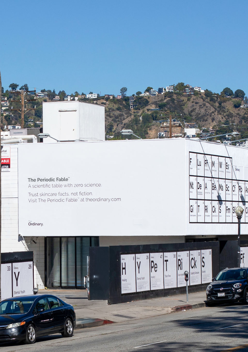 Hand Painted Outdoor Advertising Mural for The Ordinary in WeHo / Fairfax, Los Angeles