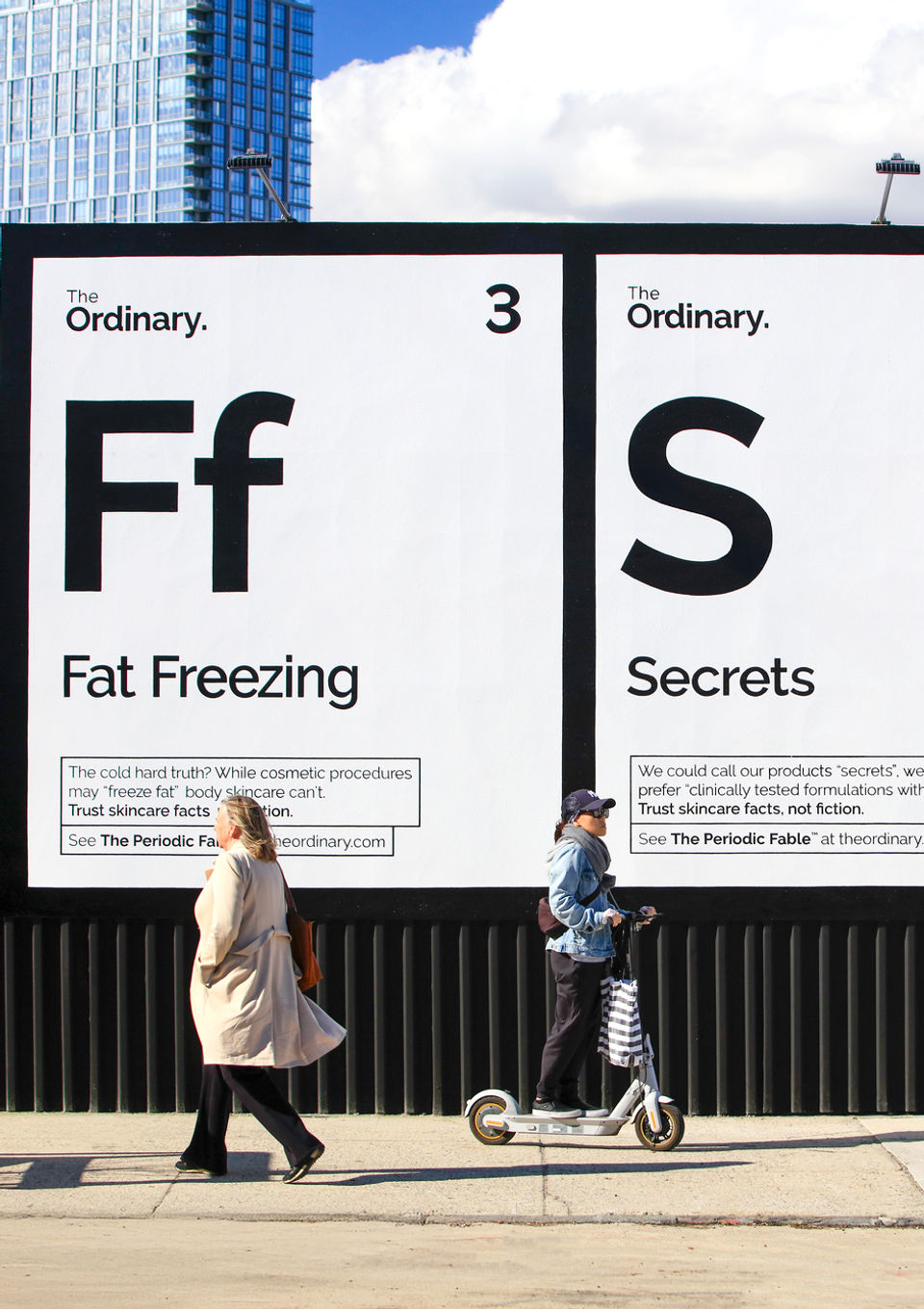 Hand Painted Outdoor Advertising Mural for The Ordinary in Williamsburg, Brooklyn