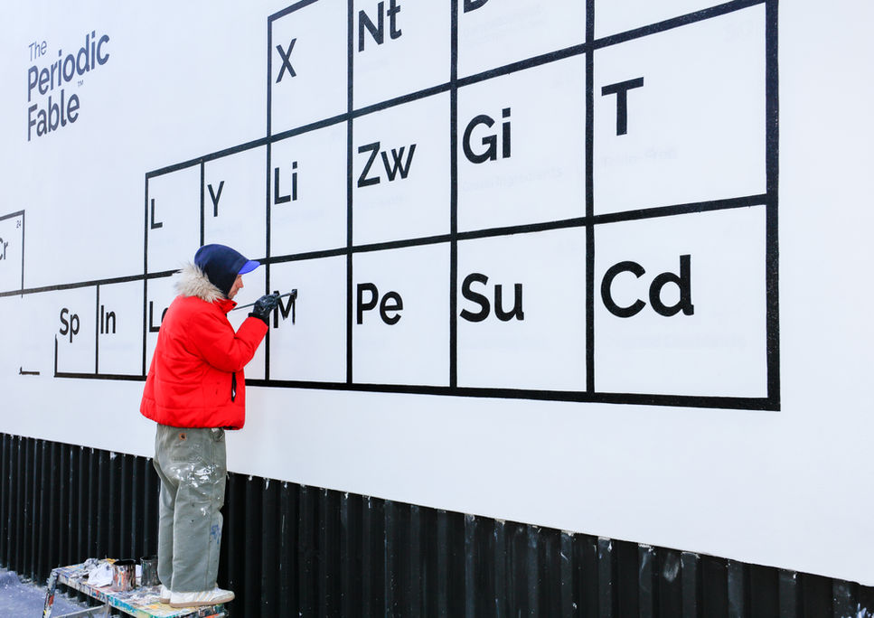 Hand Painted Outdoor Advertising Mural for The Ordinary in Williamsburg, Brooklyn