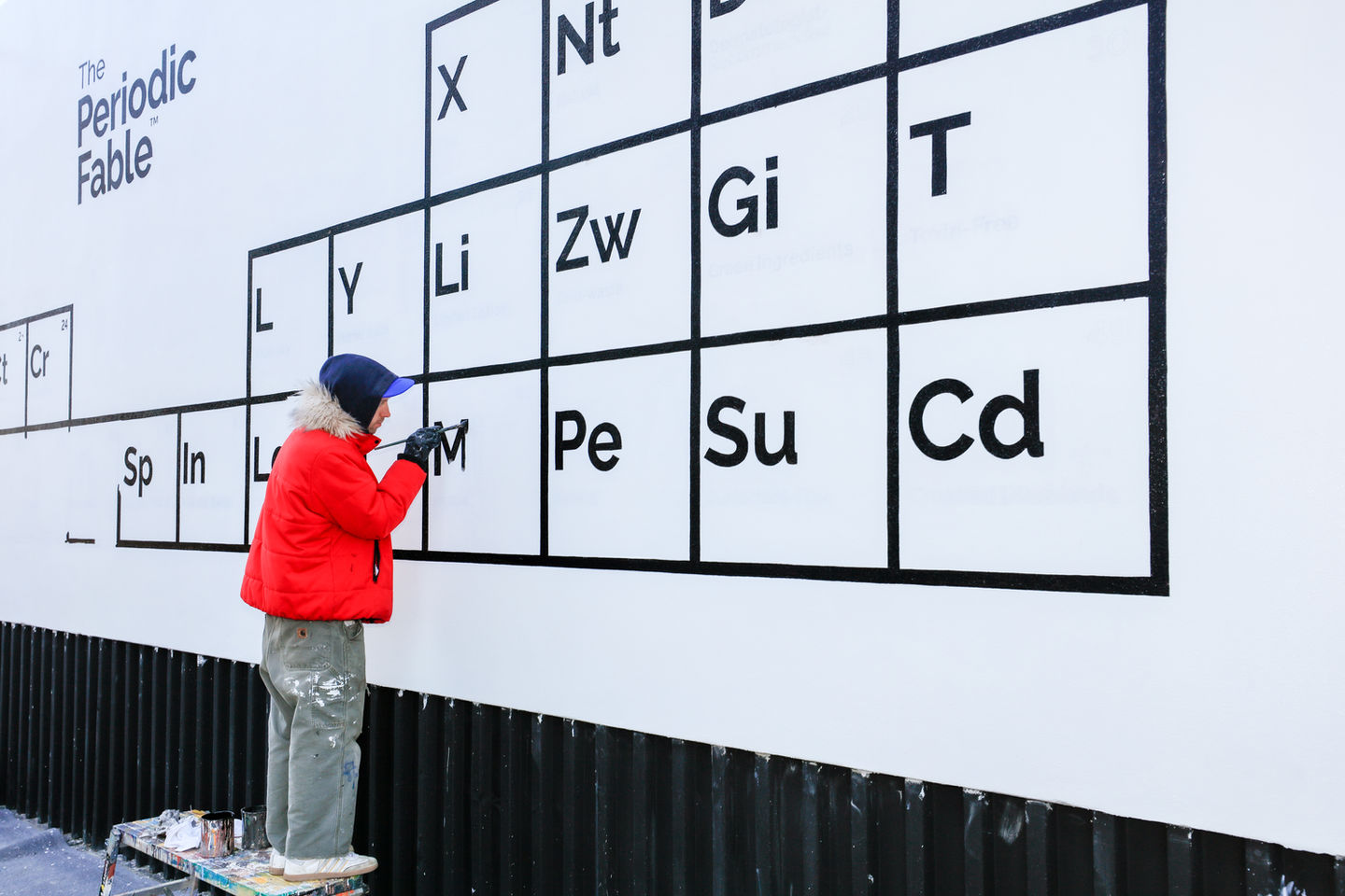 Hand Painted Outdoor Advertising Mural for The Ordinary in Williamsburg, Brooklyn