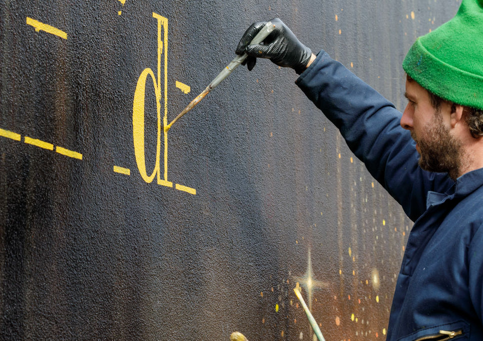 Hand painted mural for Glenfiddich in Williamsburg, Brooklyn
