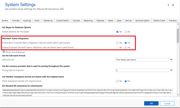 How to enable Microsoft Teams integration in Dynamics 365 CE