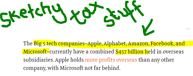 sketchy tax stuff newspaper clipping from Fast Company