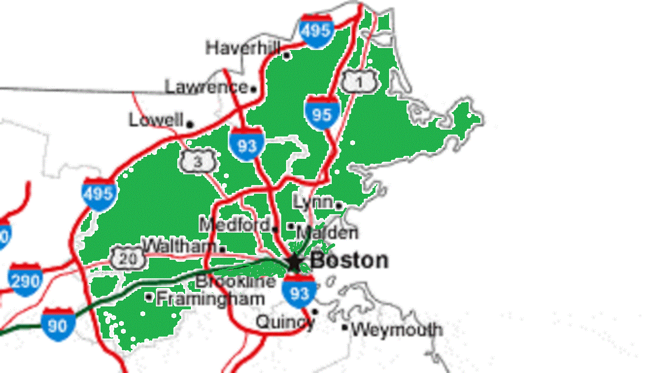 map of delivery area