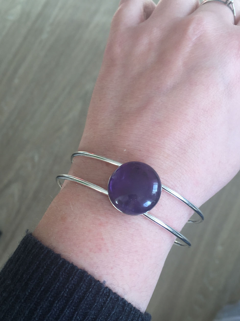 Miniature : Bracelet jonc Lauriane améthyste