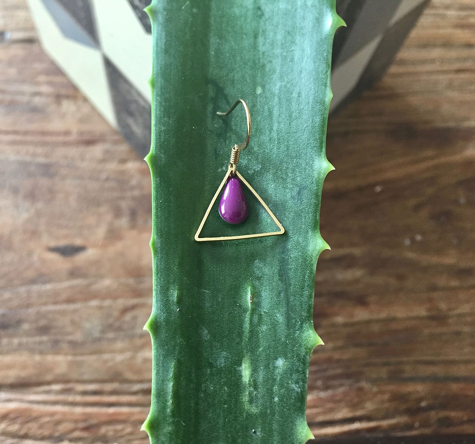 Boucles d'oreilles Terrie violet