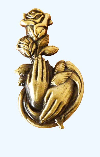 bronze ETG mains à la tige de roses