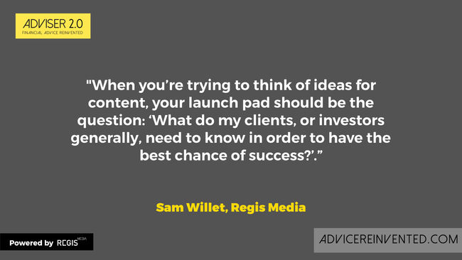 Content marketing is the perfect opportunity for financial advisers
