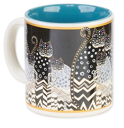 Laurel Burch Cat Lovers Coffee Mug - Polka Dot Cats