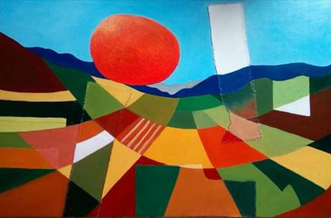 Collage Paisaje Colombiano - Óleo sobre lienzo  Dimensiones 90cm x 1.10 cm Artista: Manuel Ignacio Ramos - Maros