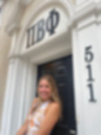 Eva Lynner on her bid day, August 2022 at Pi Beta Phi at the University of Missouri.