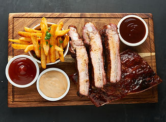 Plato con medio costillar de Spare ribs