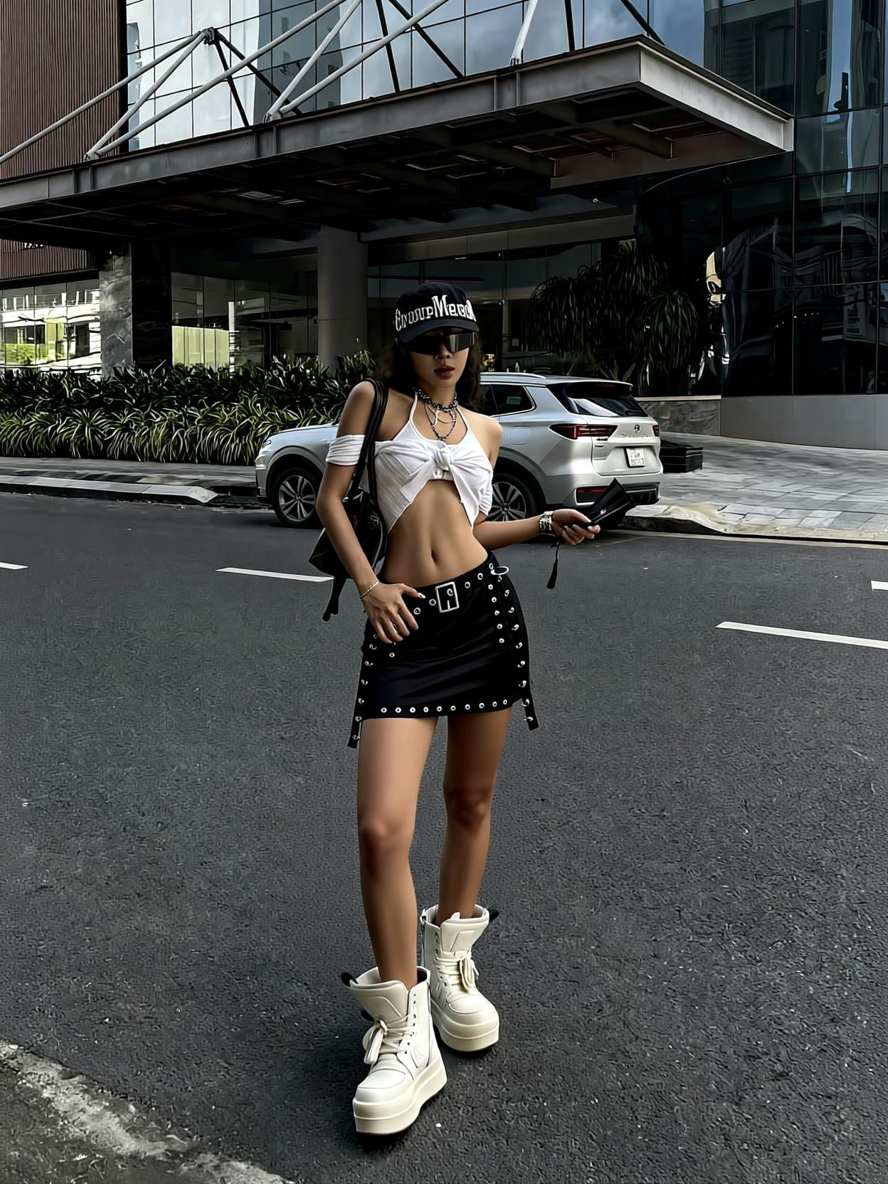 ShortPollera Cinto Ojal (Microfibra)