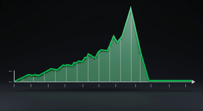 A line graph showing a steep drop, illustrating how a drop in customer engagement is a key sign of an ineffective client onboarding process.