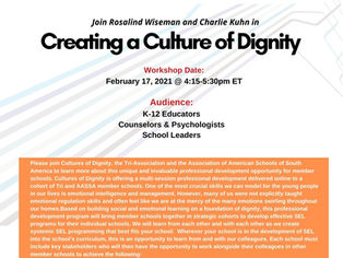 AASSA Connect Workshop: Creating a Culture of Dignity