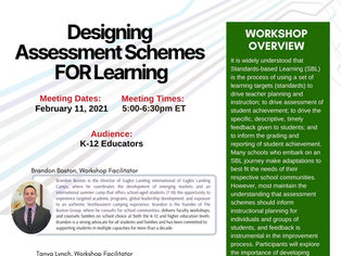 AASSA Connect Workshop: Designing Assessment Schemes FOR Learning