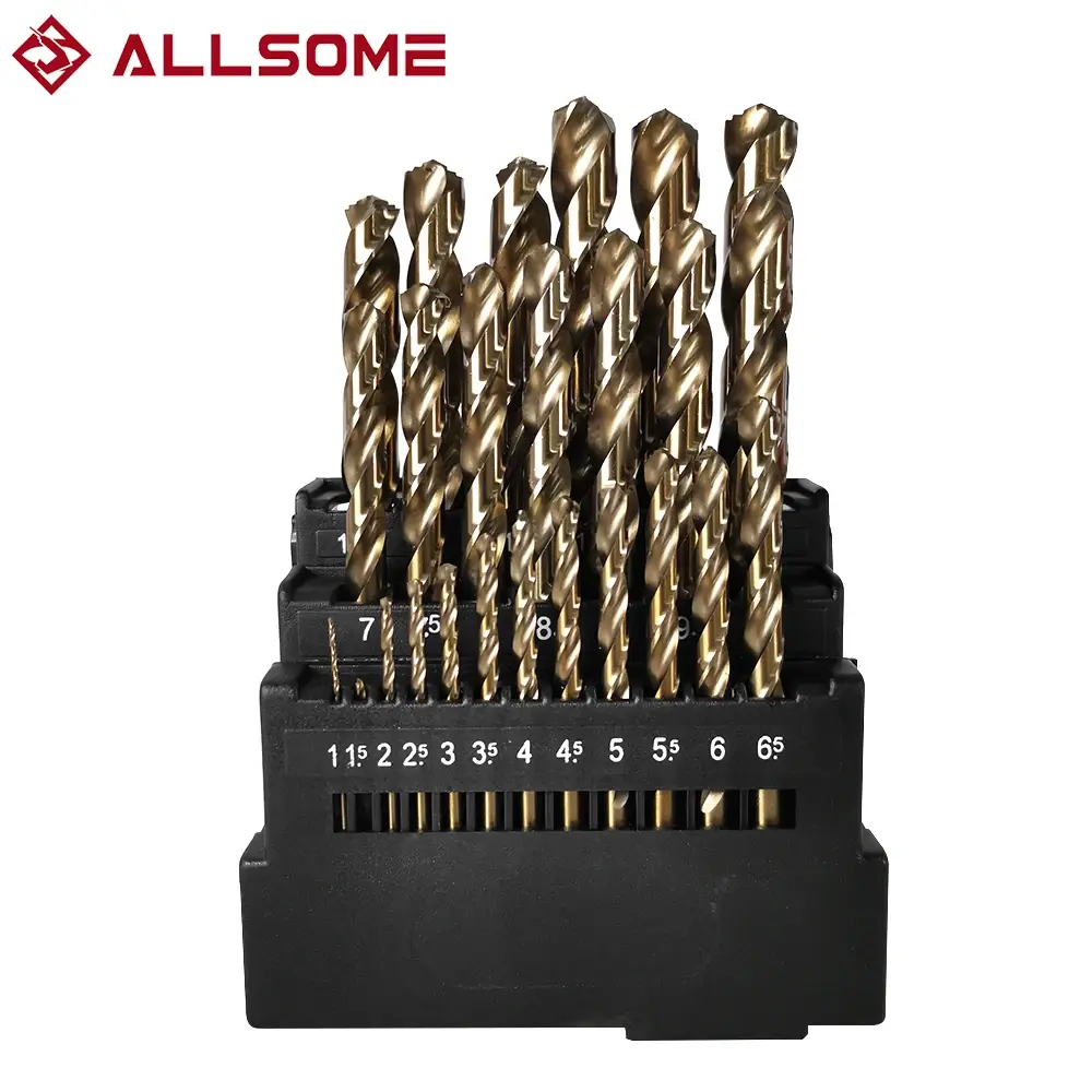 ALLSOME M42 HSS Twist Drill Bit Set 3 Edge Head 8% High Cobalt Drill Bit for