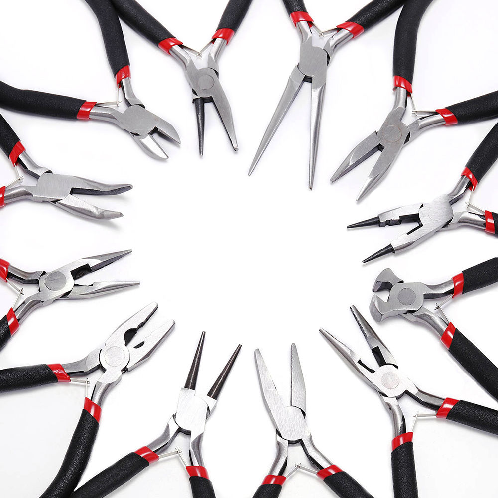 Ferronickel Carbon-Hardened Steel Round Nose End Cutting Jewelry Pliers Tools
