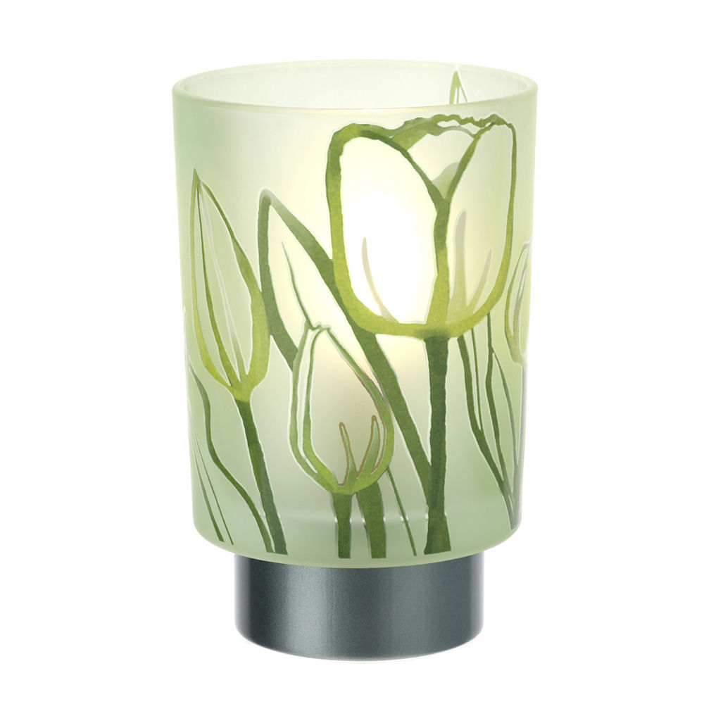 29300 HERVIT LAMPADA VETRO TULIP VERDE DIA.10X16CM