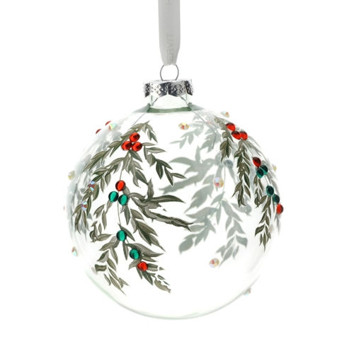 29663 HERVIT SFERA VETRO SOFFIATO DIA.10CM TRASPARENTE