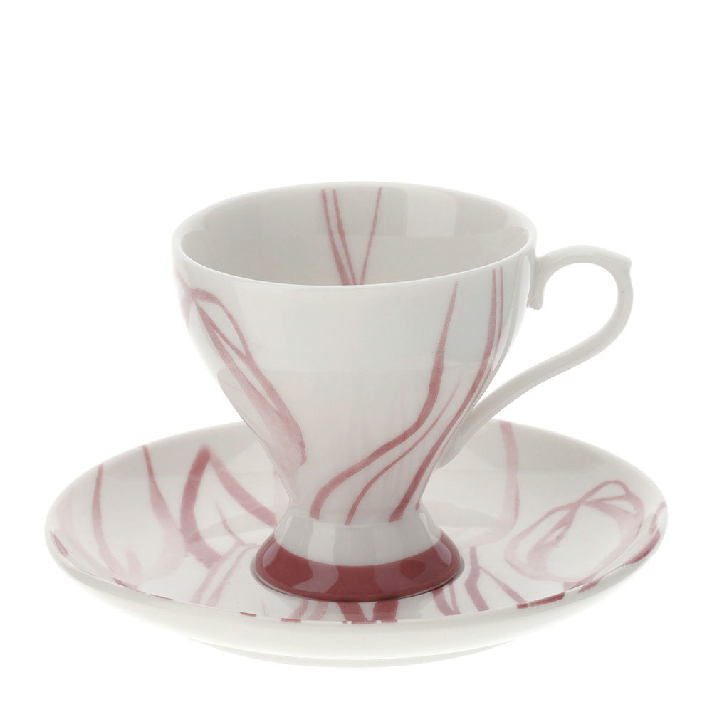 Hervit box 2 tazzine caffè Tulip rosa 9x7cm