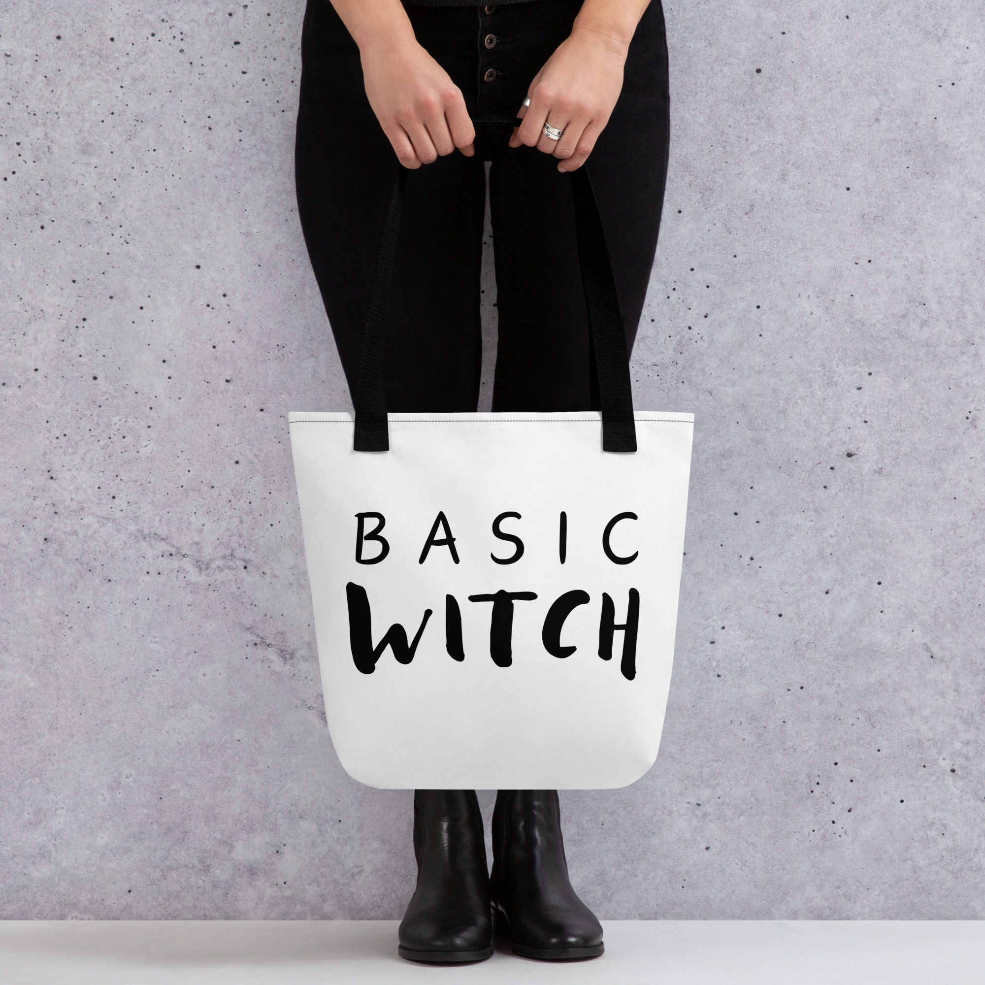 Basic Witch Tote - White
