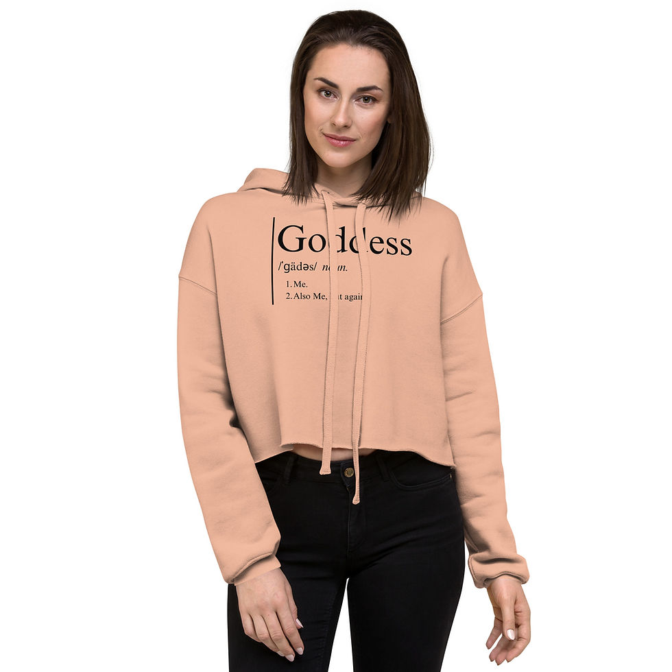 Thumbnail: Crop Hoodie (Black Writing)