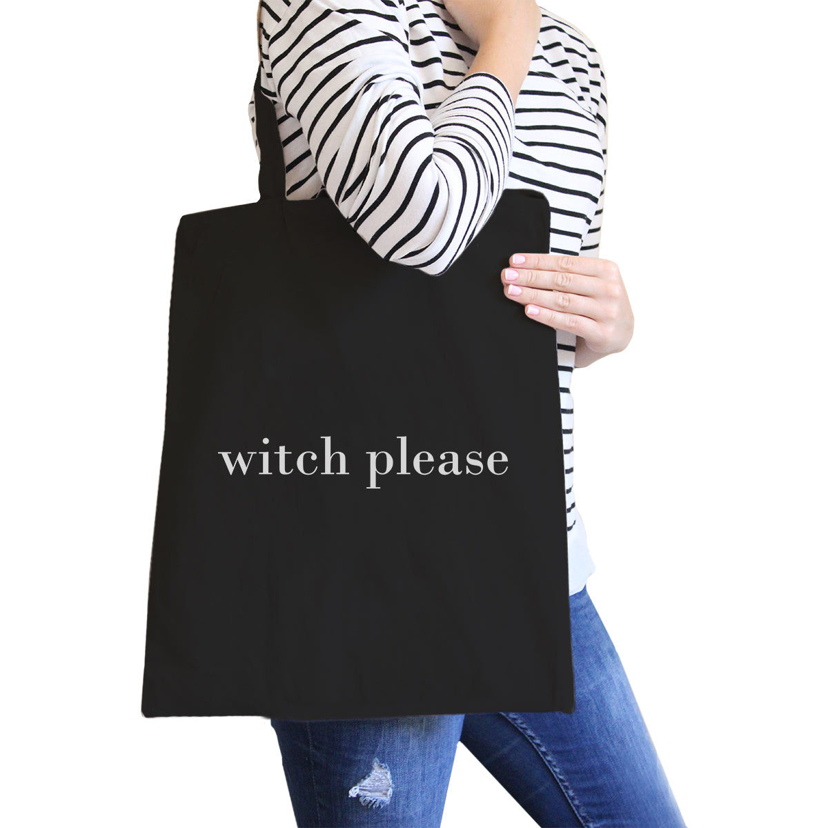Witch Please Black Canvas Bag