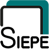 Logo von Siepe. Schwarze Schrift vor grauem und grünen Quadrat.