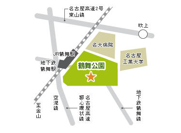 名古屋市鶴舞公園地図