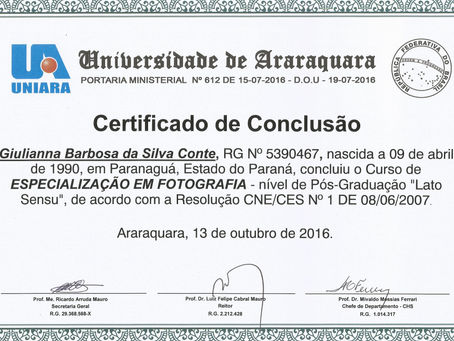 Pós-Graduada em Fotografia