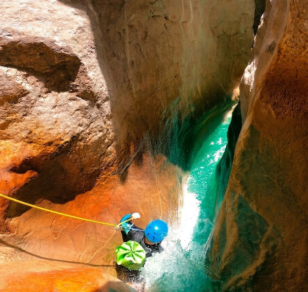 Canyoning Verdon, descente en rappel