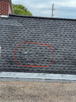 failing roofing