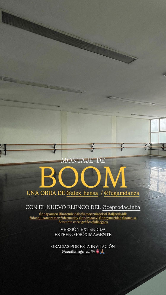 Montaje con el Centro de Producción de Danza Contemporánea de Bellas Artes