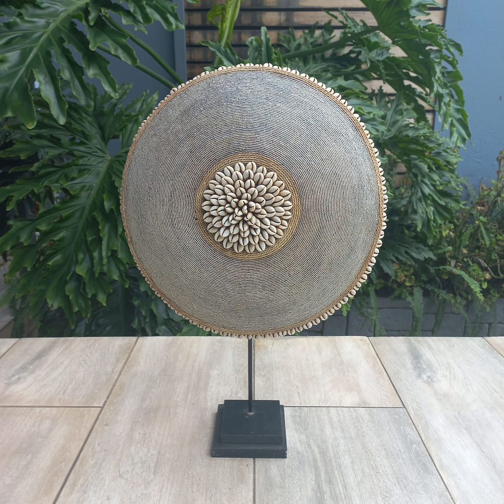 Thumbnail: African Shield Sculpture - Silver