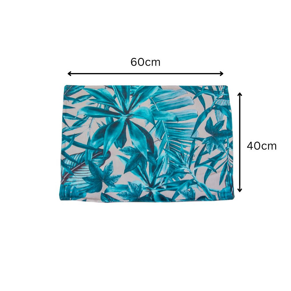 Thumbnail: Floral Outdoor Scatter Cushion - Blue